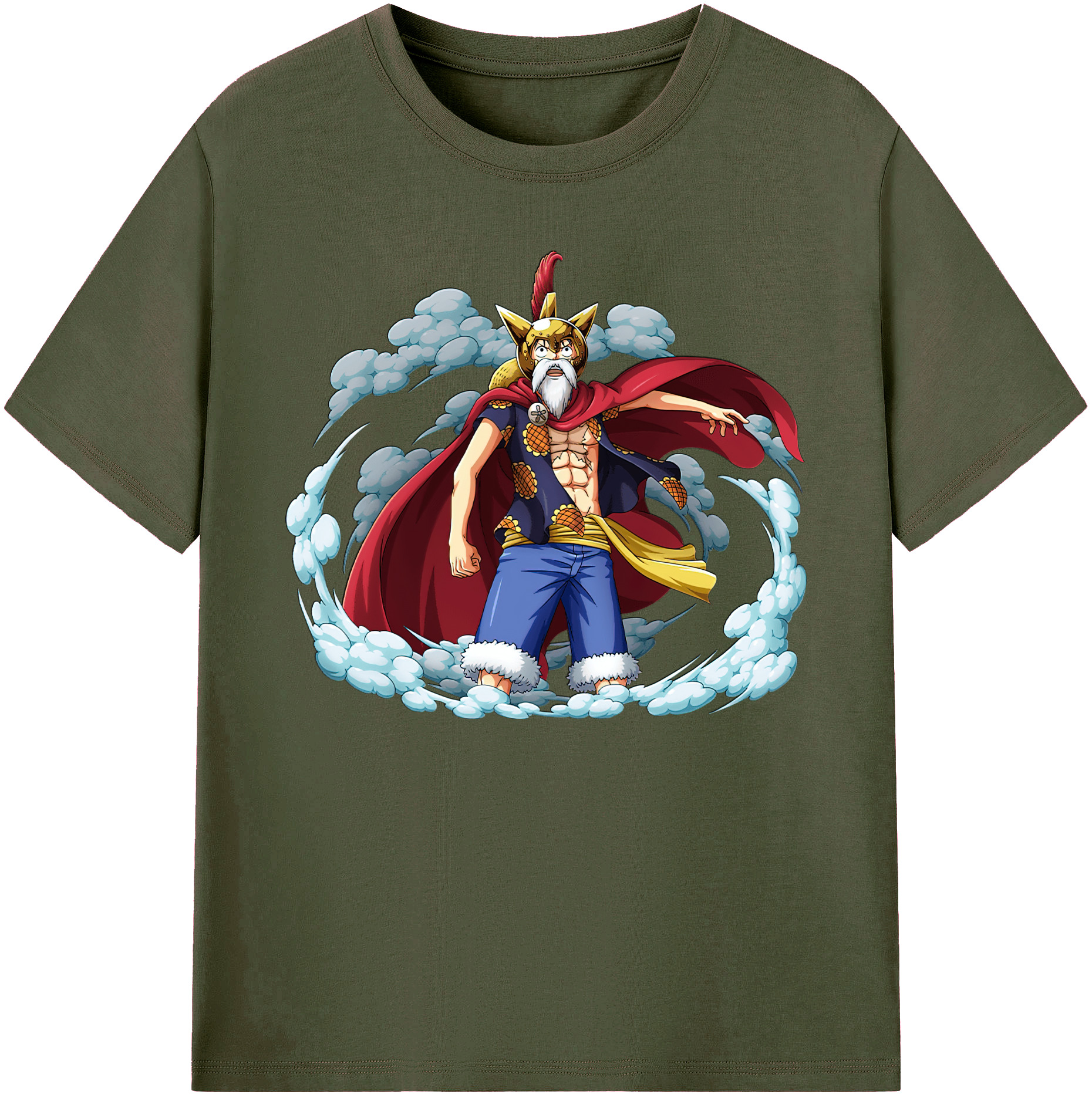 ワンピース モンキー・D・ルフィ ONE PIECE Monkey D. Luffy 綿100％ メンズ半袖Tシャツ｜肌触りやわらか＆通気性